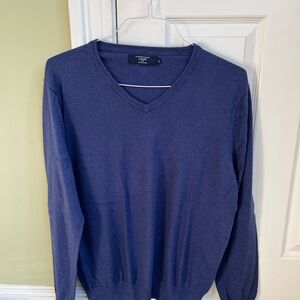J Crew Men's Blue V-Neck Sweater